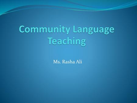 Community Language Teaching