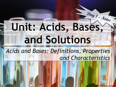 Unit: Acids, Bases, and Solutions