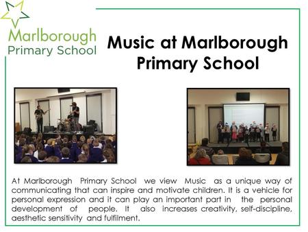 Music at Marlborough Primary School