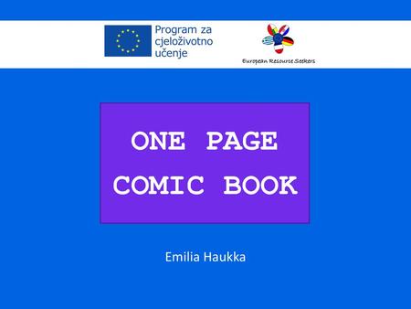 ONE PAGE COMIC BOOK Emilia Haukka.