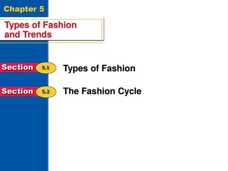 Types of Fashion and Trends