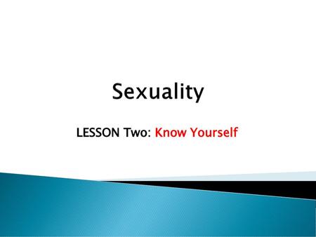 LESSON Two: Know Yourself