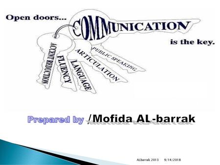 Prepared by /Mofida AL-barrak