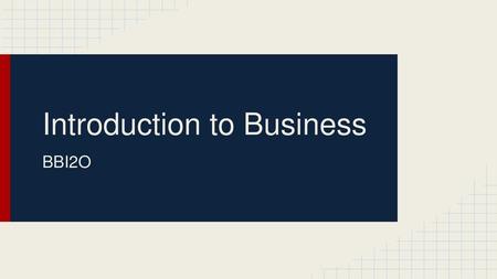 Introduction to Business