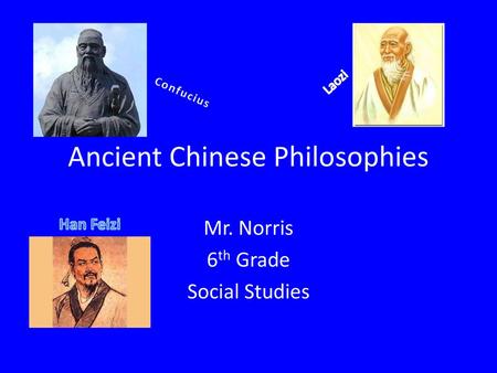 Ancient Chinese Philosophies