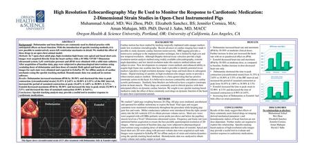 2-Dimensional Strain Studies in Open-Chest Instrumented Pigs