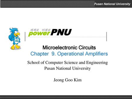 Microelectronic Circuits Chapter 9. Operational Amplifiers