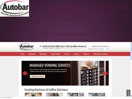 Vending Machines | Commercial Coffee Vending Machines | AutoBar.co.uk