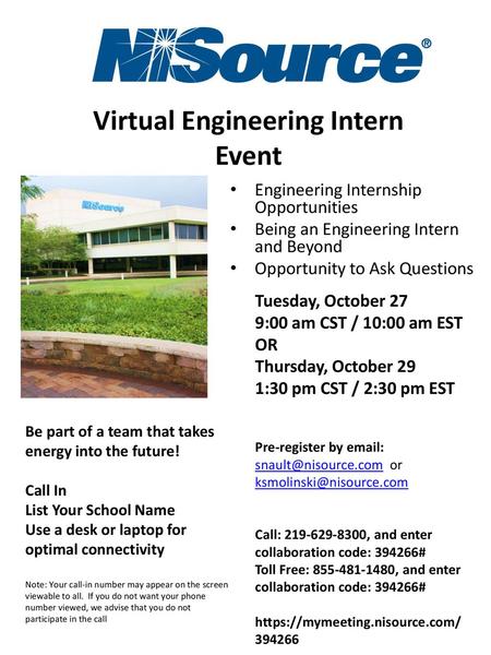 Virtual Engineering Intern Event