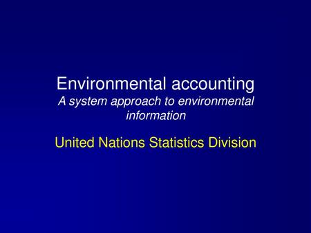 United Nations Statistics Division