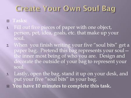 Create Your Own Soul Bag