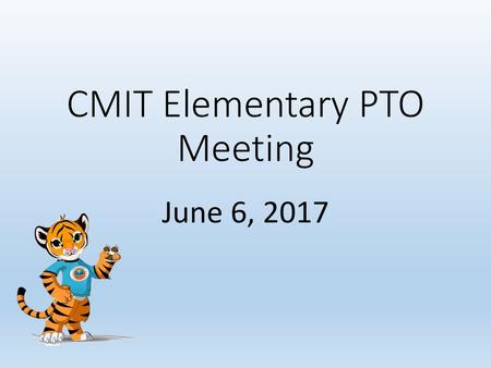 CMIT Elementary PTO Meeting