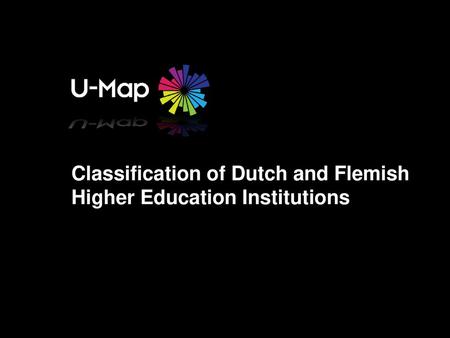 N Classification of Dutch and Flemish Higher Education Institutions.