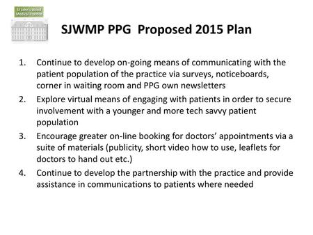 SJWMP PPG Proposed 2015 Plan