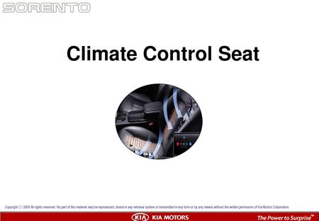 Climate Control Seat General course information