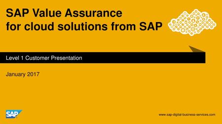 SAP Value Assurance for cloud solutions from SAP