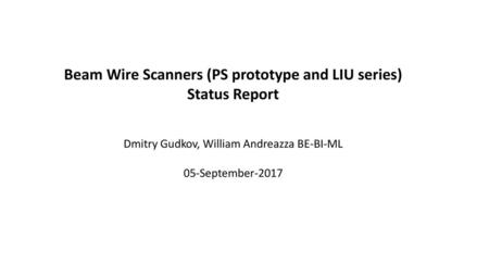 Beam Wire Scanners (PS prototype and LIU series)