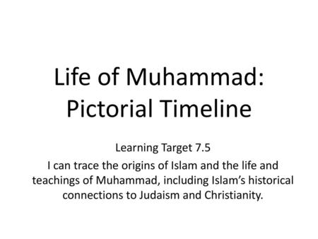 Life of Muhammad: Pictorial Timeline