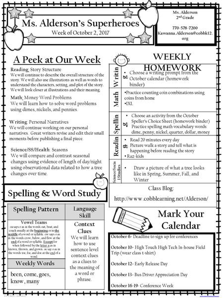 Ms. Alderson’s Superheroes Science/Social Studies