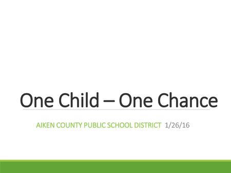 AIKEN COUNTY PUBLIC SCHOOL DISTRICT 1/26/16