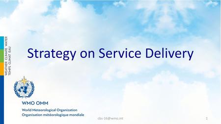 Strategy on Service Delivery