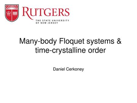 Many-body Floquet systems & time-crystalline order