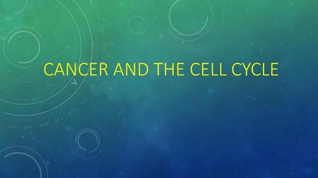 Cancer and the Cell Cycle