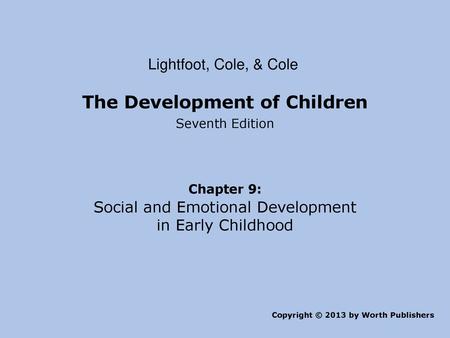 Social and Emotional Development in Early Childhood