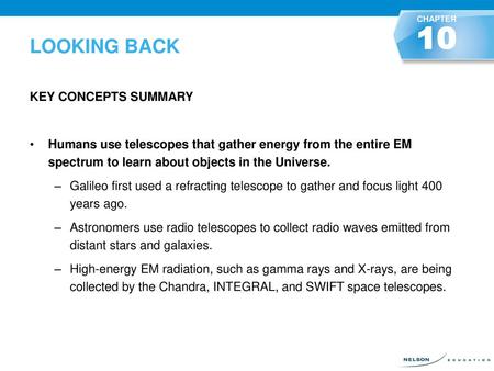 10 LOOKING BACK KEY CONCEPTS SUMMARY