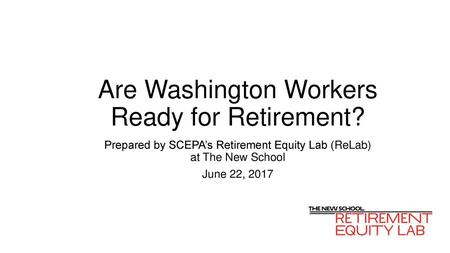 Are Washington Workers Ready for Retirement?