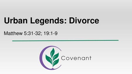 Urban Legends: Divorce