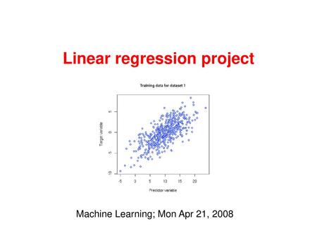 Linear regression project