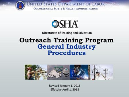 Outreach Training Program General Industry