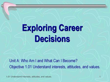 Exploring Career Decisions