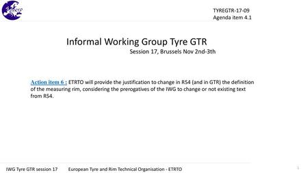 Informal Working Group Tyre GTR