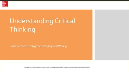 Understanding Critical Thinking