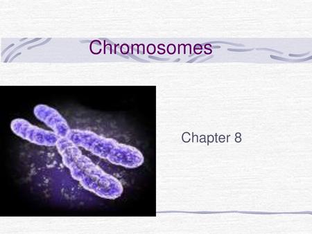 Chromosomes Chapter 8.