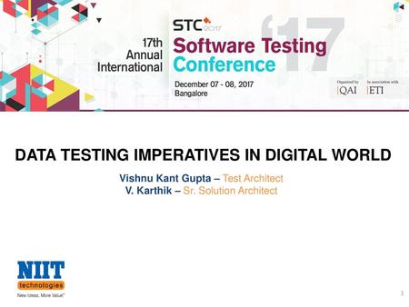 DATA TESTING IMPERATIVES IN DIGITAL WORLD