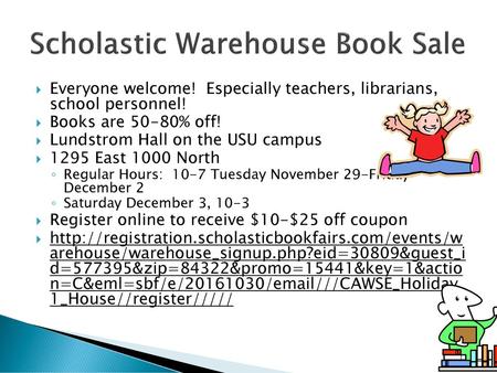 Scholastic Warehouse Book Sale