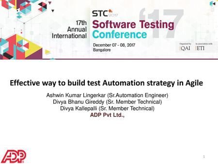 Effective way to build test Automation strategy in Agile