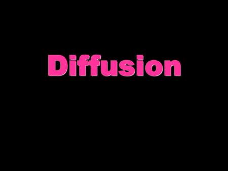 Diffusion.