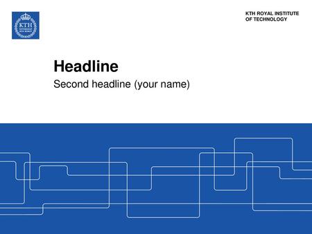 Second headline (your name)