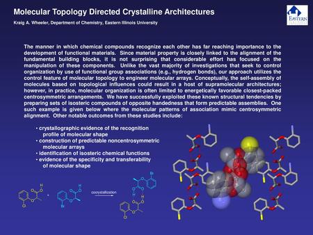 Molecular Topology Directed Crystalline Architectures