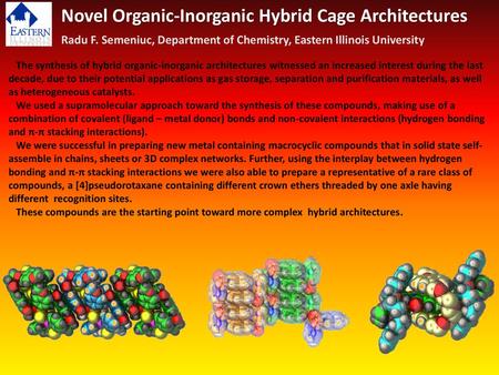 Novel Organic-Inorganic Hybrid Cage Architectures