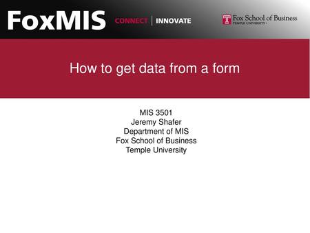 How to get data from a form