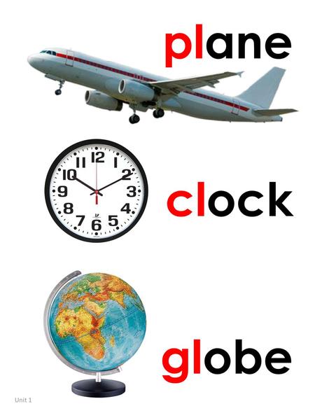 Plane clock globe Unit 1.