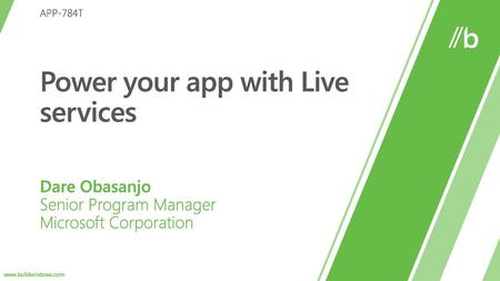 Power your app with Live services