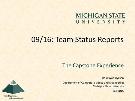 The Capstone Experience