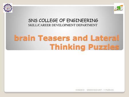 brain Teasers and Lateral Thinking Puzzles