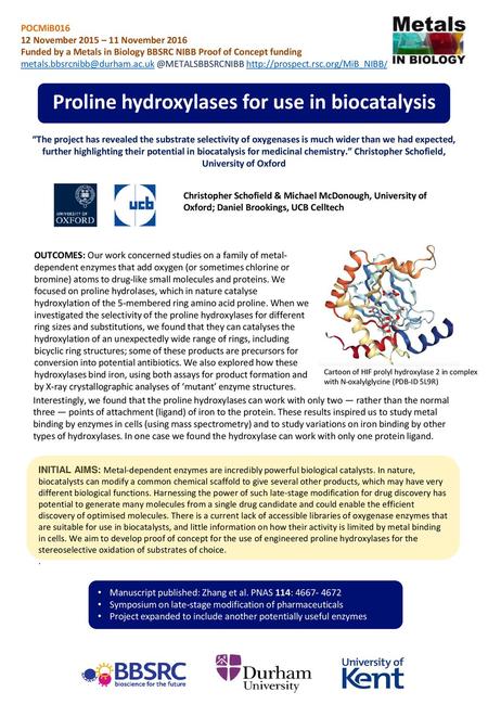 Proline hydroxylases for use in biocatalysis